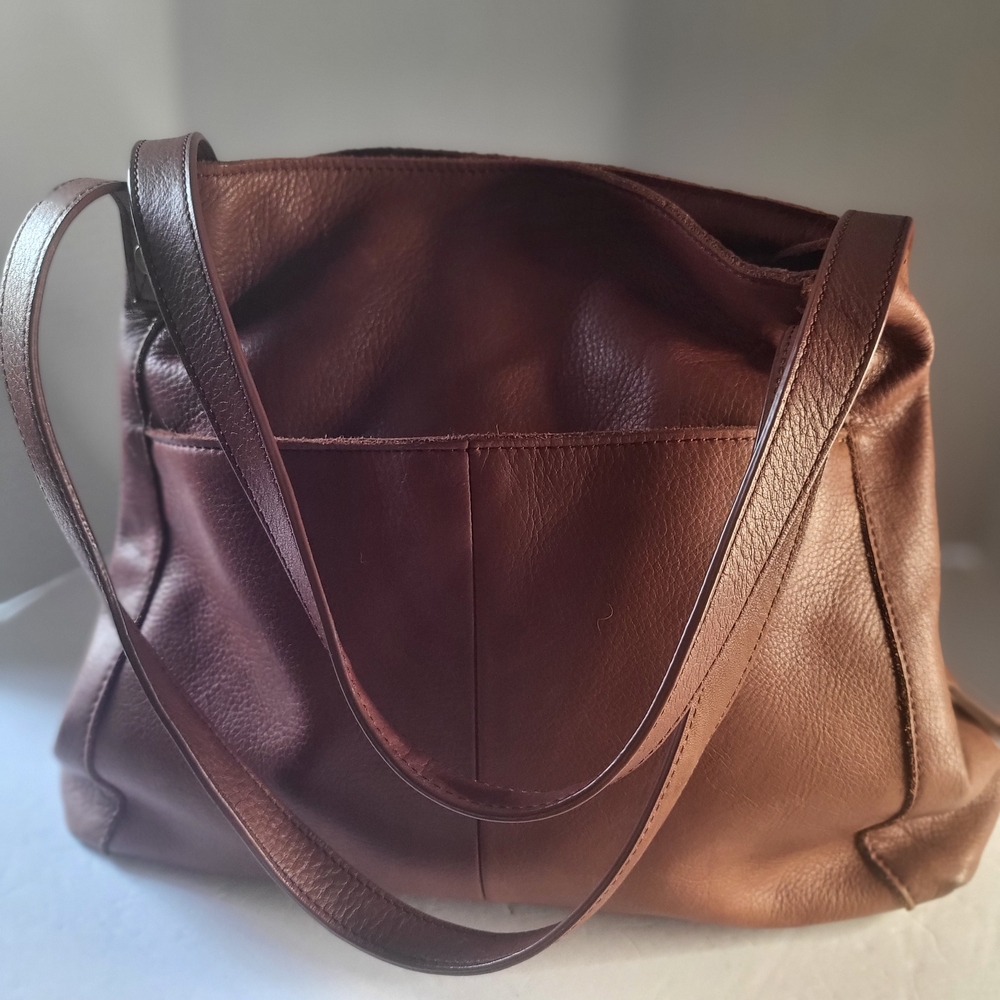 American Leather Co. Classic Brown Shoulder Bag - Picture 3 of 15